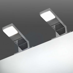 Corpuri de iluminat pentru oglinda, 2 buc., 2 W, alb rece foto