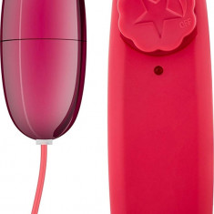 Ou Vibrator B Yours cu Telecomanda, Multispeed, ABS, Rosu, 5.7 cm