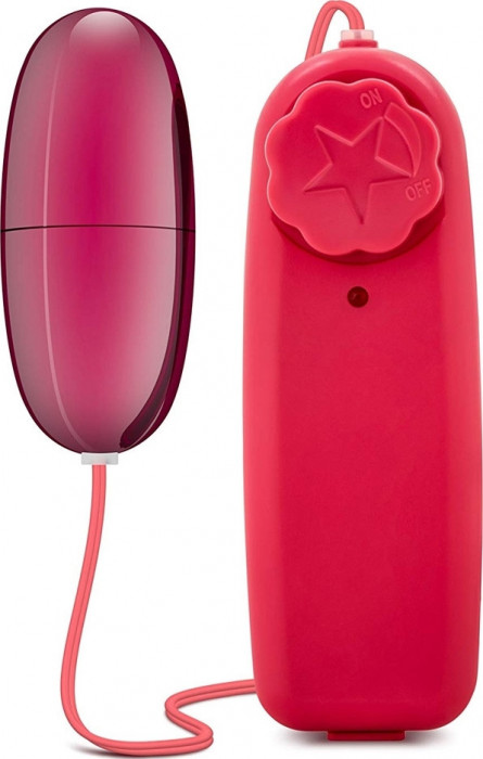 Ou Vibrator B Yours cu Telecomanda, Multispeed, ABS, Rosu, 5.7 cm