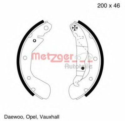 Set saboti frana OPEL ASTRA F Hatchback (53, 54, 58, 59) (1991 - 1998) METZGER MG 564 foto