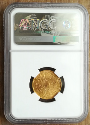 Moneda aur Ardealul Nostru 20 lei 1944 , certificata de NGC cu gradata cu MS 63 foto