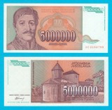Iugoslavia (p#132) 5.000.000 Dinara 1993 UNC &#039;Karađorđe&#039; serie: AC2164790