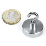 Magnet neodim oala &Oslash;25 mm, cu carlig, putere 18 kg