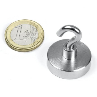Magnet neodim oala &amp;Oslash;25 mm, cu carlig, putere 18 kg foto