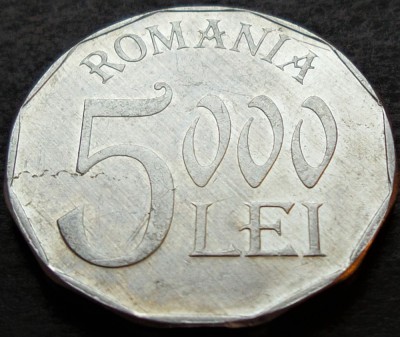 Moneda 5000 LEI - ROMANIA, anul 2002 * cod 71 A foto