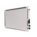 Tabla cu stergere magnetica alba cu doua fete, rama aluminiu 50x70cm