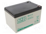 Acumul: plumb-acid 12V 12Ah AGM nu necesită &icirc;ntreţinere 4,1kg
