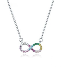 Lant - Colier din Argint 925 -INFINIT MULTICOLOR- infinity love symbol ARG416C