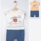 Salopeta de vara pentru bebelusi Marathon, Tongs baby (Culoare: Ecru, Marime: 6-9 luni)