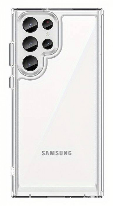 Husa de protectie din Silicon Full Camera Protection pentru Samsung Galaxy S24 Ultra, Transparent