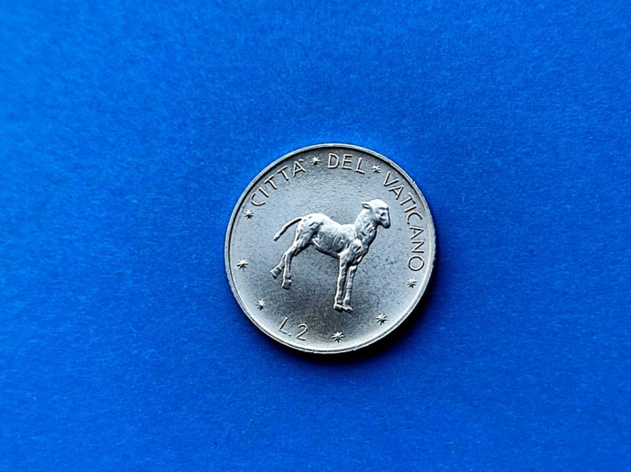 2 Lire 1975 Vatican-UNC-RAR-