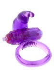 Inel cu vibratii rabbit mov pentru penis