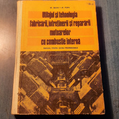 Utilajul si tehnologia fabricarii intretinerii si repararii motoarelor combustie