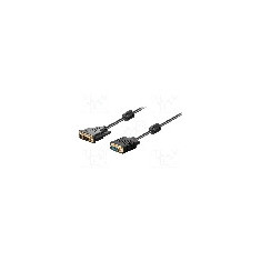 Cablu DVI - VGA, D-Sub 15pin HD mufa, DVI-I (24+5) mufa, 2m, {{Culoare izola&#355;ie}}, Goobay - 93260