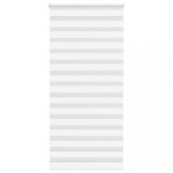 VidaXL Jaluzea tip zebra alb lățime țesătură 95,9 cm poliester