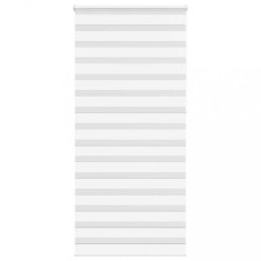 vidaXL Jaluzea tip zebra alb lățime țesătură 95,9 cm poliester