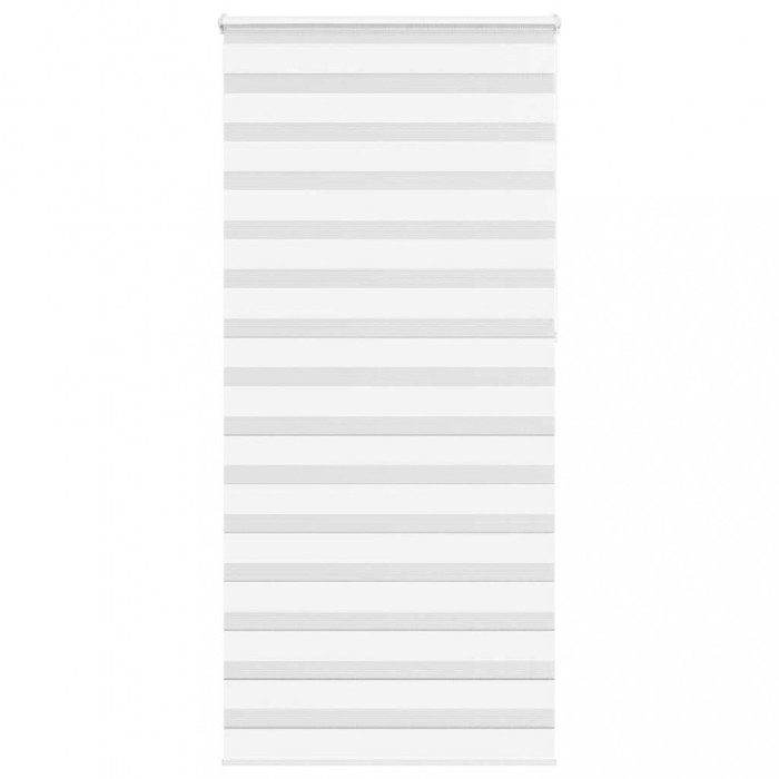 Jaluzea tip zebra alb lățime țesătură 95,9 cm poliester