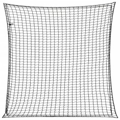 vidaXL Plasă de remorcă cu funie elastică, negru, 4x4 m, PP