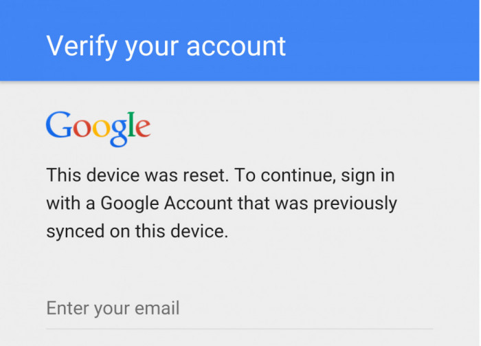 Deblocare Cont Google &amp;#8211; Acest dispozitiv a fost resetat