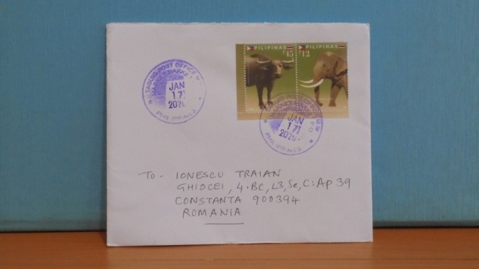 FILIPINE - PLIC CU 2 TIMBRE , FAUNA - STAMPILE SPECIALE - 2020 .