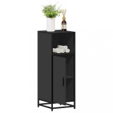 vidaXL Dulap de baie, negru, 35x37,5x100 cm, lemn prelucrat