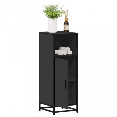vidaXL Dulap de baie, negru, 35x37,5x100 cm, lemn prelucrat 849239 foto