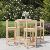 Set mobilier de bar pentru gradina, 5 piese, lemn masiv de pin