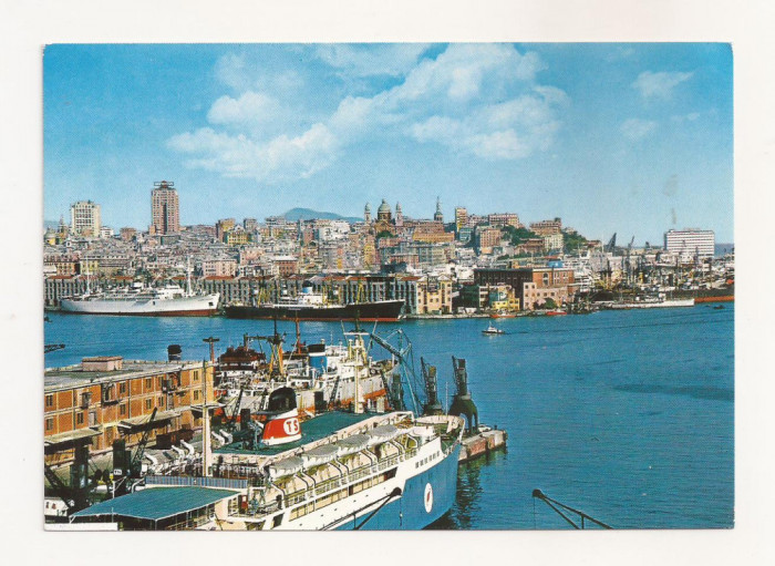 FA51-Carte Postala- ITALIA - Genova, Panoramica del Porto, necirculata 1968