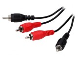 Cablu RCA dublu 5m negru