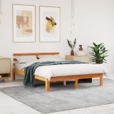 VidaXL Cadru pat fără saltea, maro ceruit, 120x200 cm, lemn masiv pin