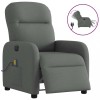 VidaXL Fotoliu electric de masaj rabatabil, gri &icirc;nchis, textil