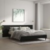 Gossi tablie de pat, negru, 240x1,5x80 cm, lemn prelucrat