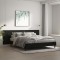 Gossi tablie de pat, negru, 240x1,5x80 cm, lemn prelucrat