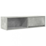 Cumpara ieftin Comoda TV, gri beton, 100x31x25,5 cm, lemn prelucrat