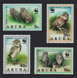 Aruba 1994 - Pasari WWF, bufnita, serie neuzata