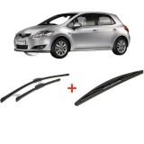 Cumpara ieftin Set 3 stergatoare TOYOTA AURIS (_E15_) din 2006 - 2012, pentru parbriz si luneta fata si spate auto, Bosch Twin, din cauciuc siliconat rezistent, TOYO