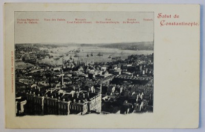 SALUT DE CONSTANTINOPOLE - VEDERE PANORAMICA , CARTE POSTALA ILUSTRATA , MONOCROMA , NECIRCULATA , CLASICA foto