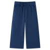 Pantaloni pentru copii cu picioare largi, bleumarin, 128, vidaXL