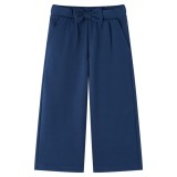 Pantaloni pentru copii cu picioare largi, bleumarin, 128, vidaXL