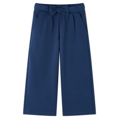 Pantaloni pentru copii cu picioare largi, bleumarin, 128