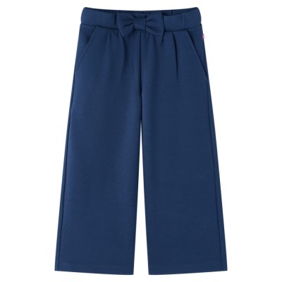 Pantaloni pentru copii cu picioare largi, bleumarin, 128 foto