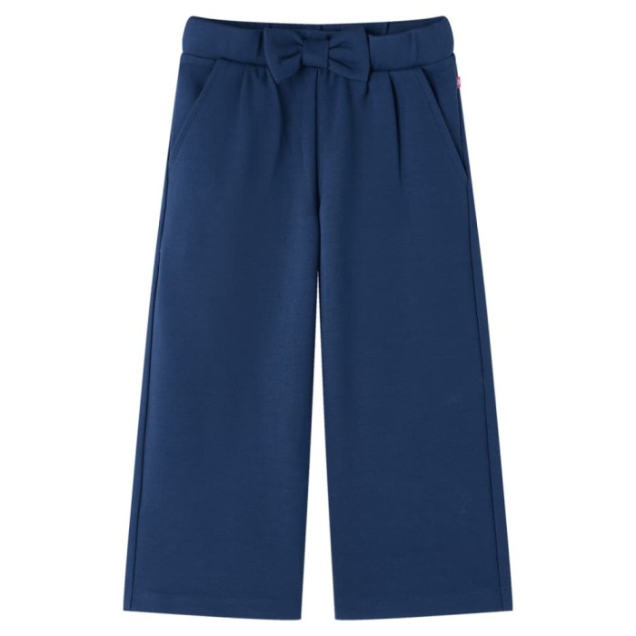 Pantaloni pentru copii cu picioare largi, bleumarin, 128