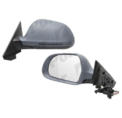 Oglinda exterioara Audi A3 (8P) 04.2008-10.2012 Model cu 5Usi, partea stanga View Max Crom Asferica Carcasa pregatita, electrica cu semnalizare, 8pin foto