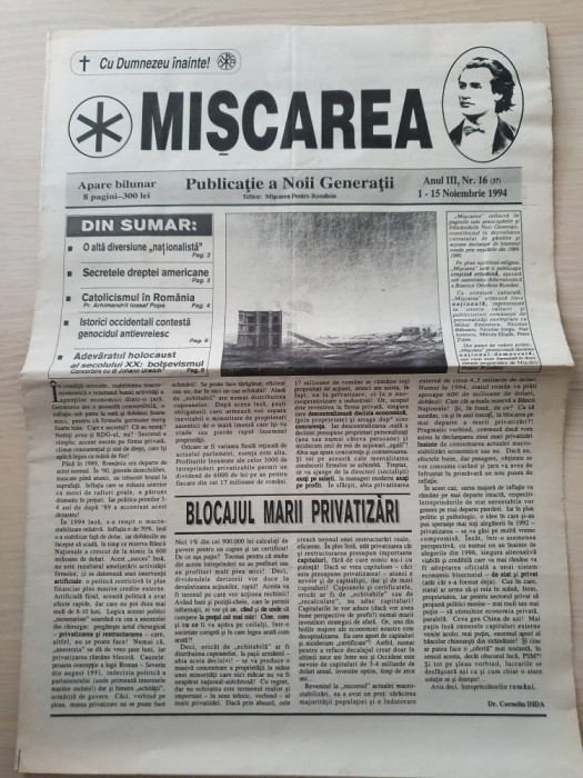 miscarea 1-15 noiembrie 1994-ziar legionar,adevaratul holocaust-bolsevismul