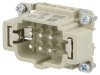 Conector HDC Han E HARTING, 6 pini (6+PE), 16A, 500V, Argintat, Carcasa 6B
