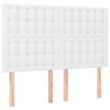 Cumpara ieftin Tablie de pat alba 144x5x118/128 cm piele ecologica