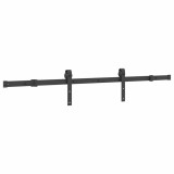 Cumpara ieftin Set feronerie pentru usi glisante, negru, 152,5 cm, otel