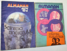 Lot 2 x Almanah Scanteia Tineretului 1987, 1988 foto