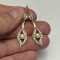 CERCEI AUR 14K + Cristale Zirconia + 2 Perle - Vintage - 5.5g. - 335lei/gr. !