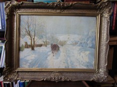 PEISAJ DE IARNA SEMNAT INDESCIFRABIL DREAPTA JOS foto